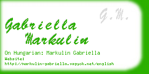 gabriella markulin business card